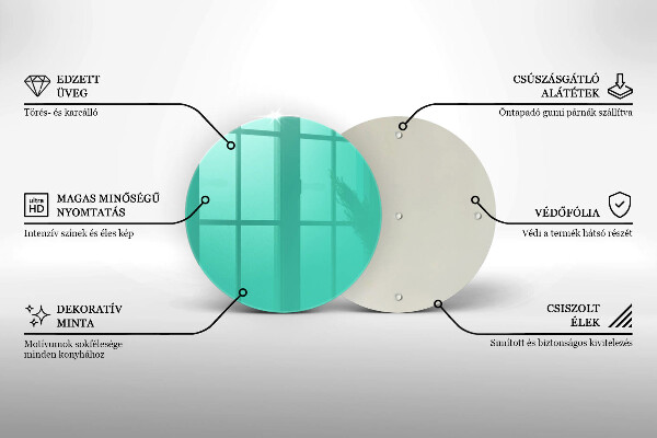 De vidrio templado Color verde