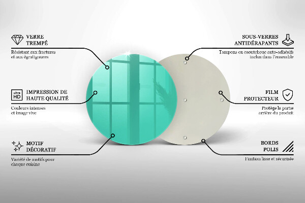De vidrio templado Color verde