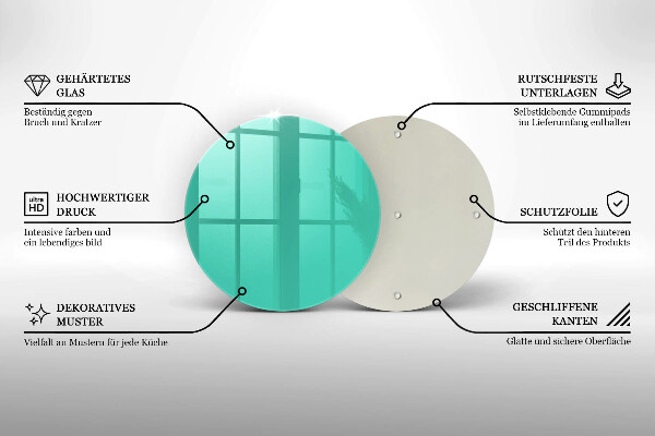 De vidrio templado Color verde