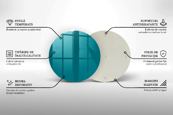 De vidrio templado Turquesa