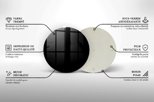 De vidrio templado De color negro