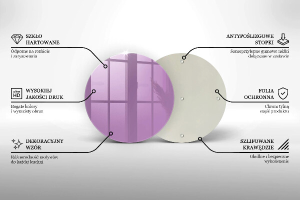 De vidrio templado Color violeta