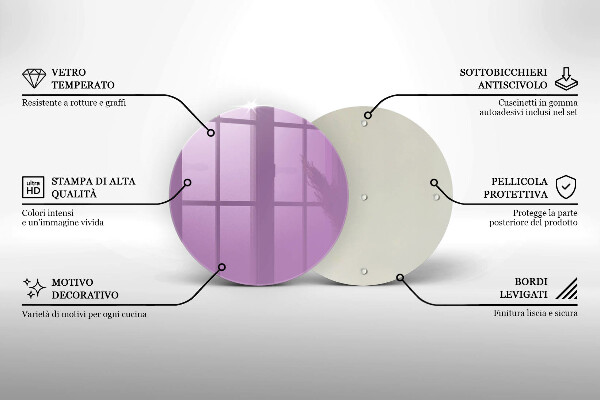 De vidrio templado Color violeta