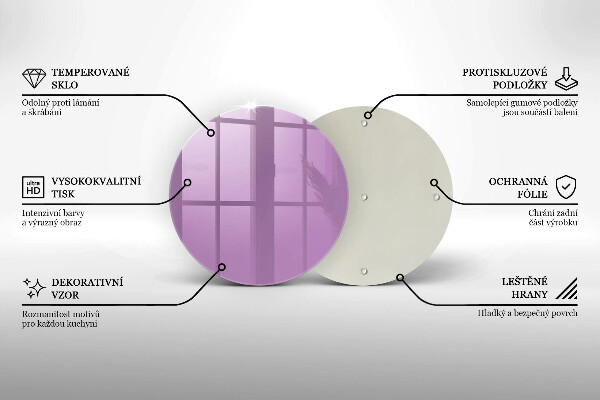 De vidrio templado Color violeta