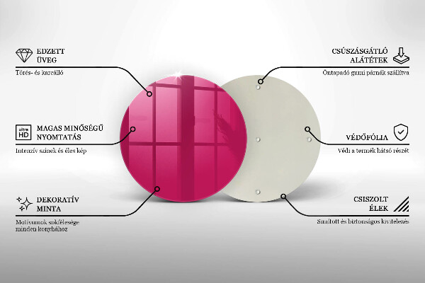 De vidrio templado Color rosa