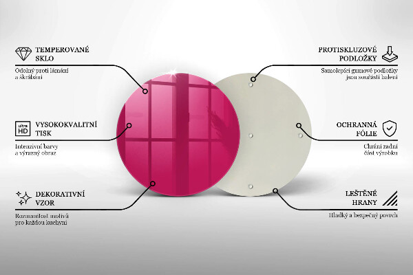 De vidrio templado Color rosa