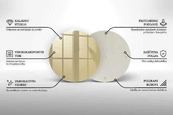 De vidrio templado Color beige