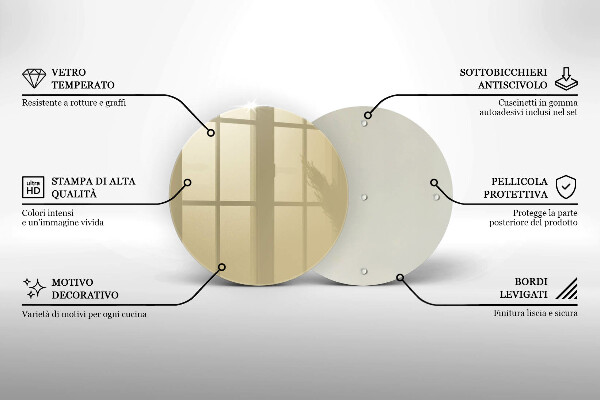 De vidrio templado Color beige