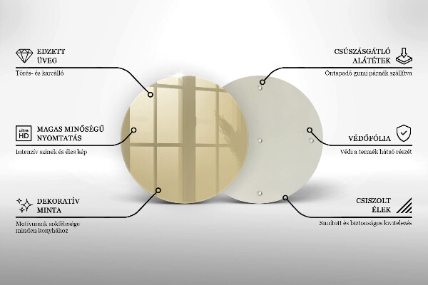 De vidrio templado Color beige