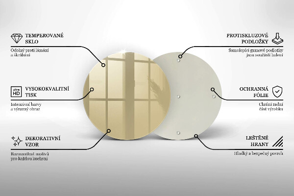 De vidrio templado Color beige