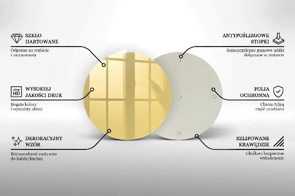 De vidrio templado Amarillo