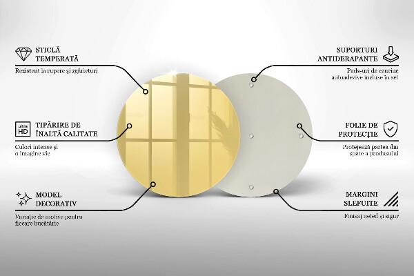 De vidrio templado Amarillo
