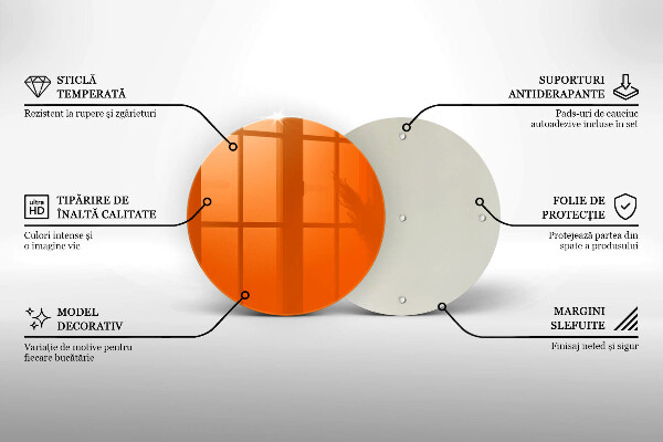 De vidrio templado Color naranja