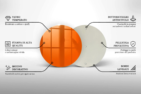 De vidrio templado Color naranja