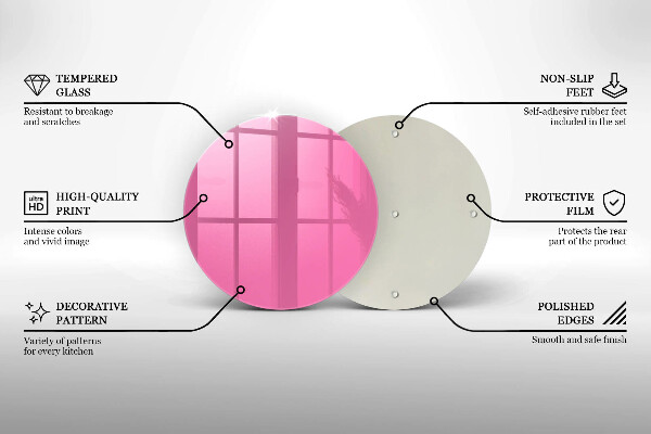 De vidrio templado Color rosa