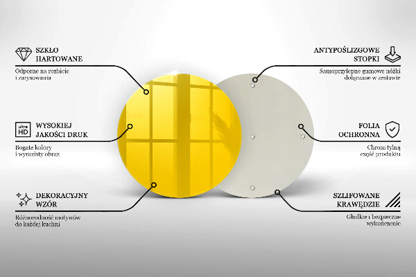 De vidrio templado Amarillo
