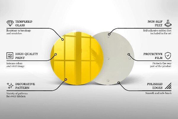 De vidrio templado Amarillo