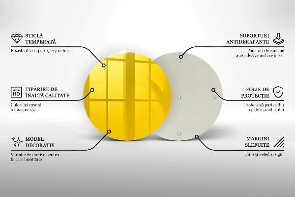 De vidrio templado Amarillo