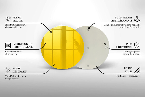 De vidrio templado Amarillo