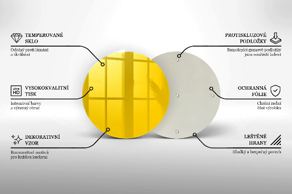 De vidrio templado Amarillo