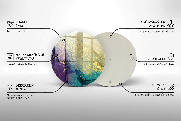 De vidrio templado Fondo con oro