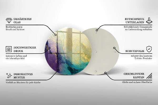 De vidrio templado Fondo con oro