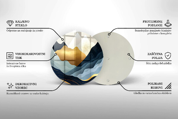 De vidrio templado Montañas abstractas