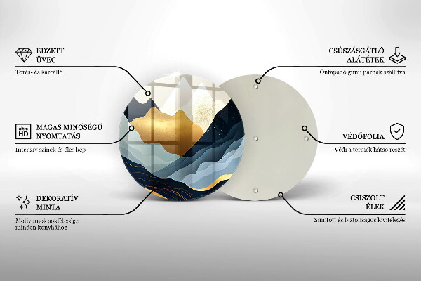 De vidrio templado Montañas abstractas
