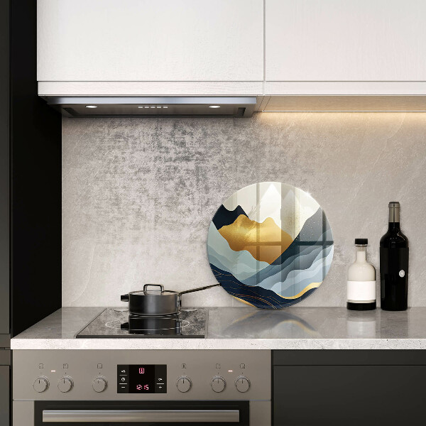 De vidrio templado Montañas abstractas