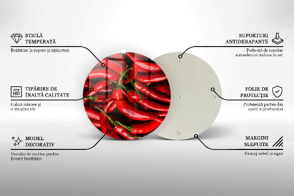De vidrio templado Pimientos picantes