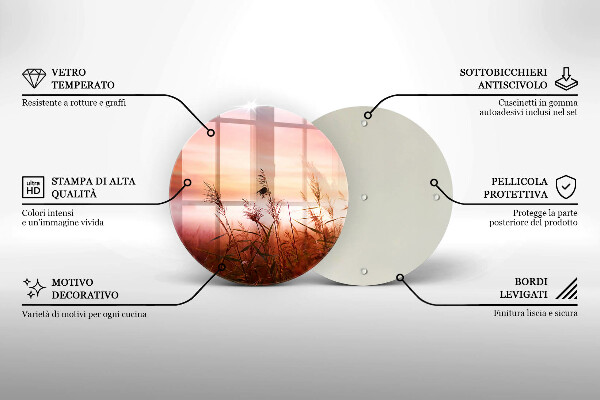 De vidrio templado Paisaje de campos de hierba
