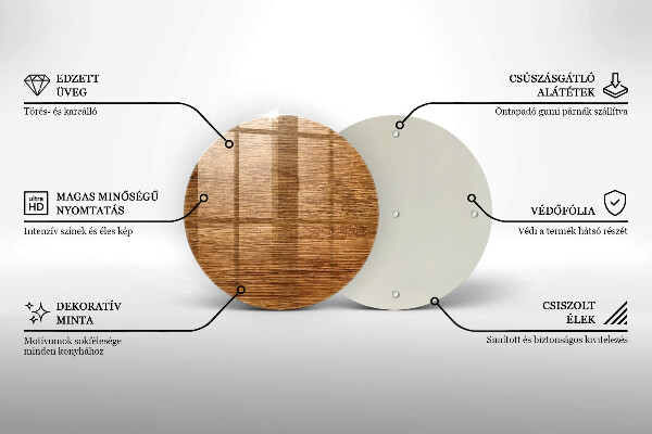 De vidrio templado Textura de tablero de madera