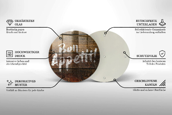 De vidrio templado Tableros de inscripción bon appetit