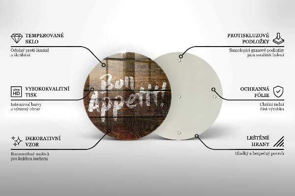 De vidrio templado Tableros de inscripción bon appetit