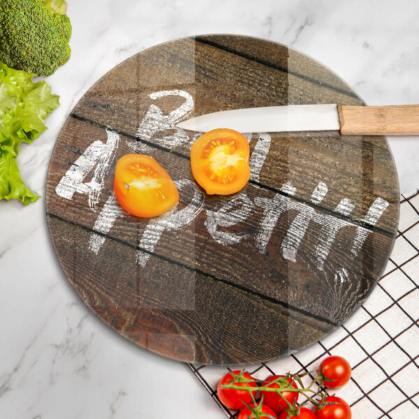 De vidrio templado Tableros de inscripción bon appetit