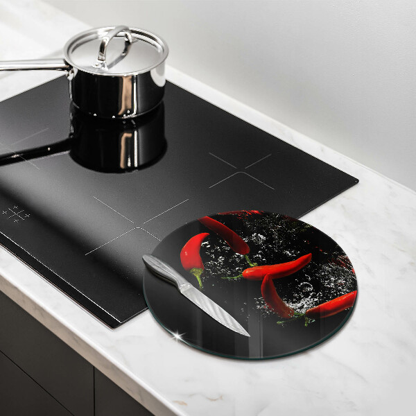 De vidrio templado Chiles en agua