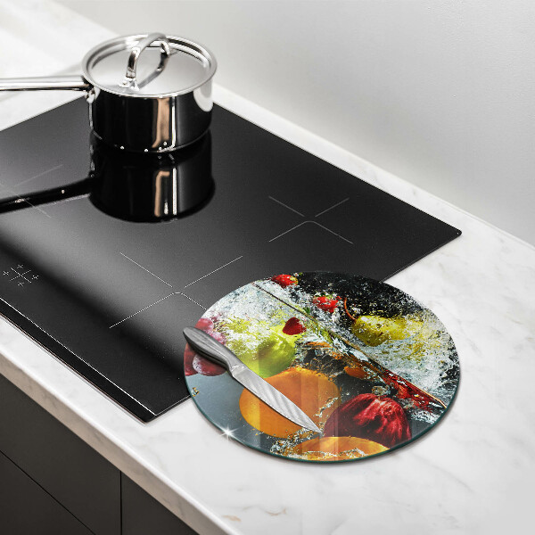 De vidrio templado Fruta jugosa en agua