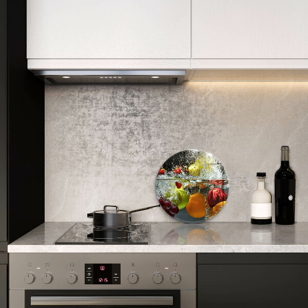 De vidrio templado Fruta jugosa en agua