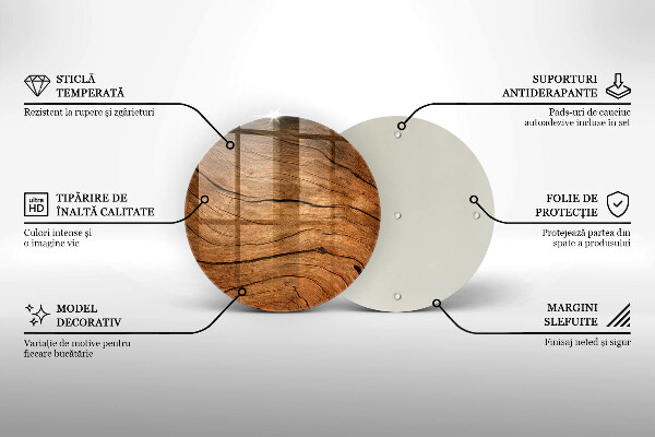 De vidrio templado Textura de tablero de madera