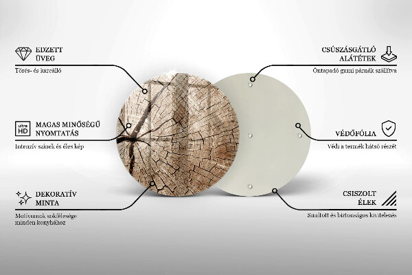 De vidrio templado Sección transversal de un árbol
