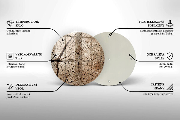 De vidrio templado Sección transversal de un árbol