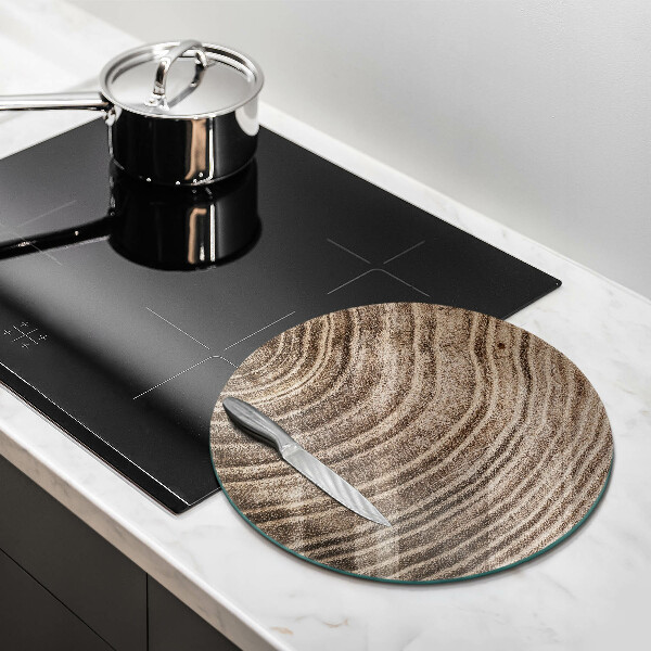 De vidrio templado Anillos de madera