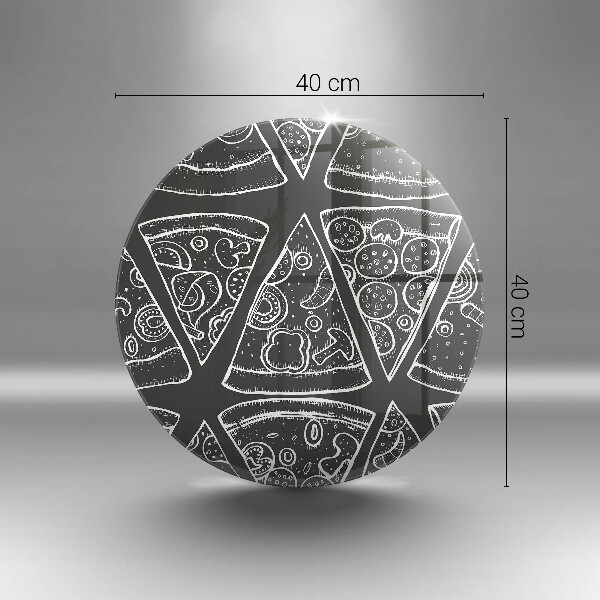 De vidrio templado Ilustración de pizza