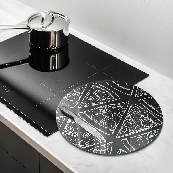 De vidrio templado Ilustración de pizza