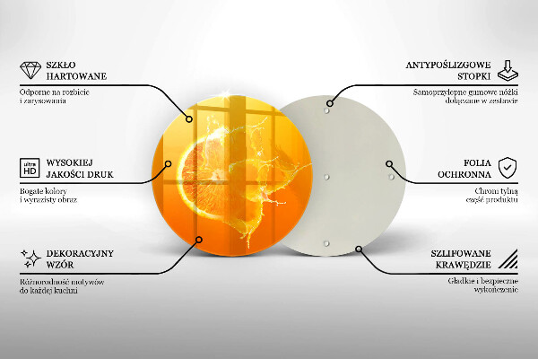 De vidrio templado Fruta jugosa de naranja
