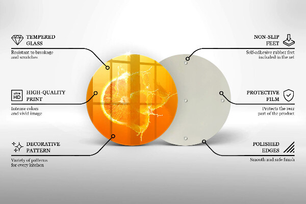 De vidrio templado Fruta jugosa de naranja