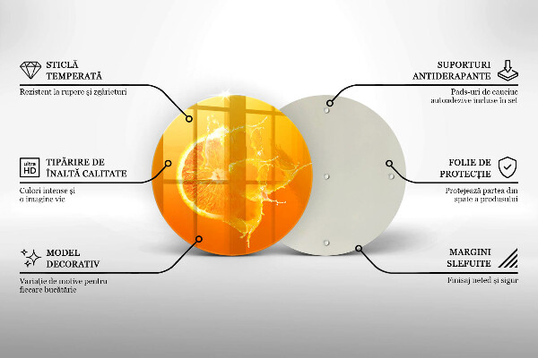 De vidrio templado Fruta jugosa de naranja