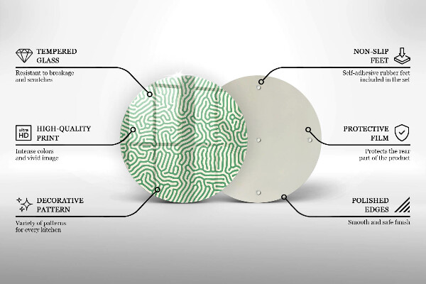 De vidrio templado Líneas abstractas