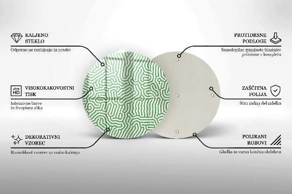 De vidrio templado Líneas abstractas