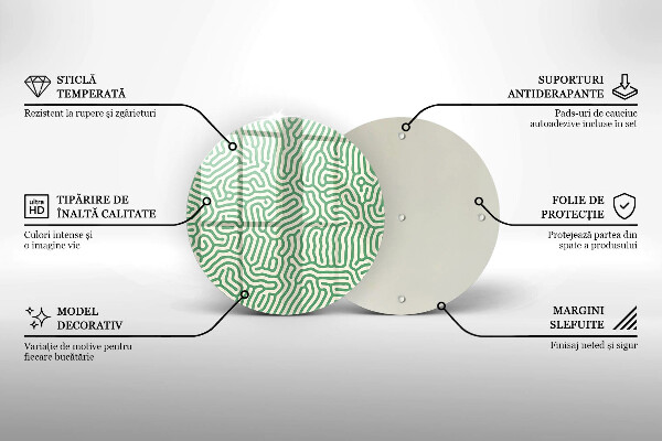 De vidrio templado Líneas abstractas